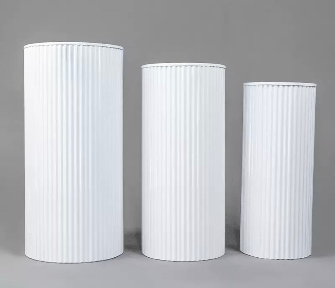 White Round Metal Stand