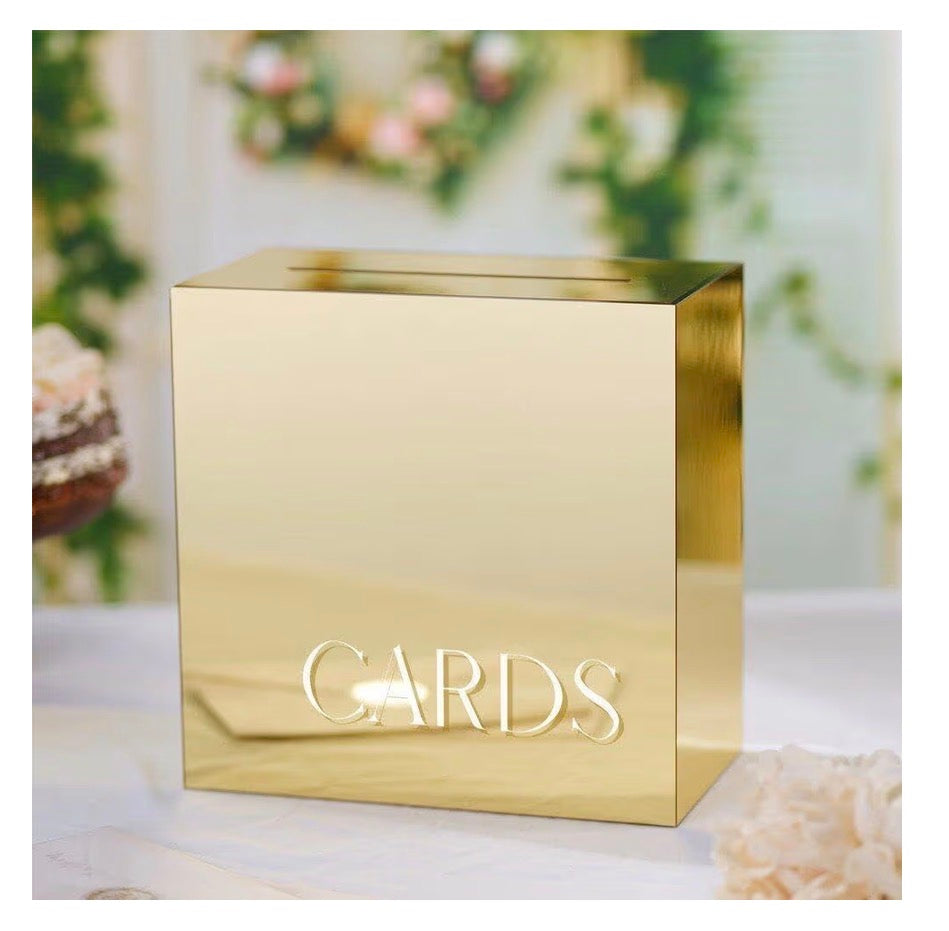 Gold Acrylic Card Box