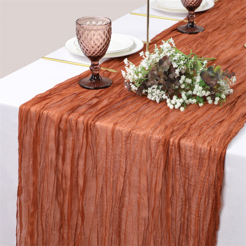 Terracotta Cheesecloth Runner