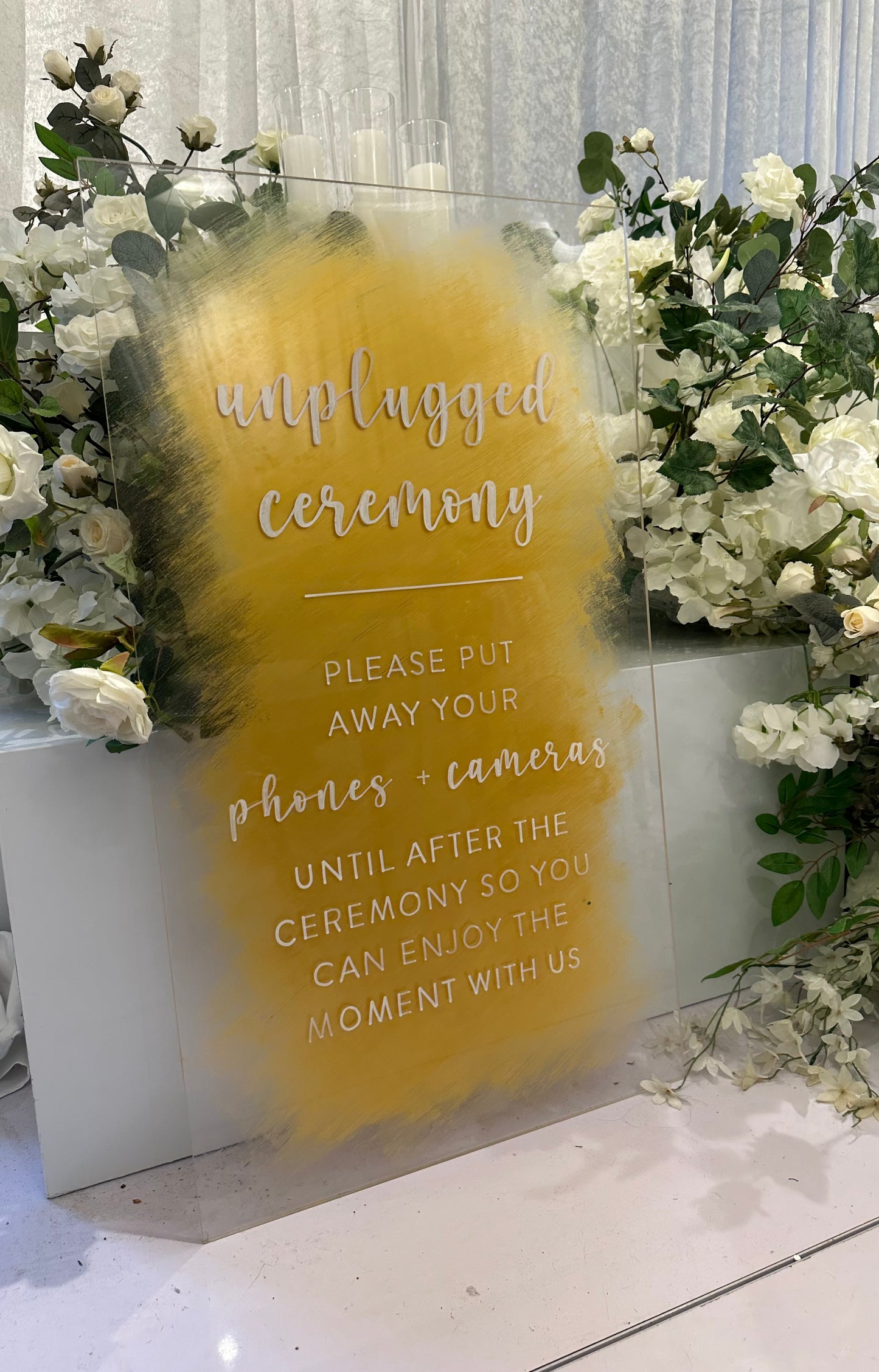 Acrylic Unplugged Ceremony sign (Comes As-Is)