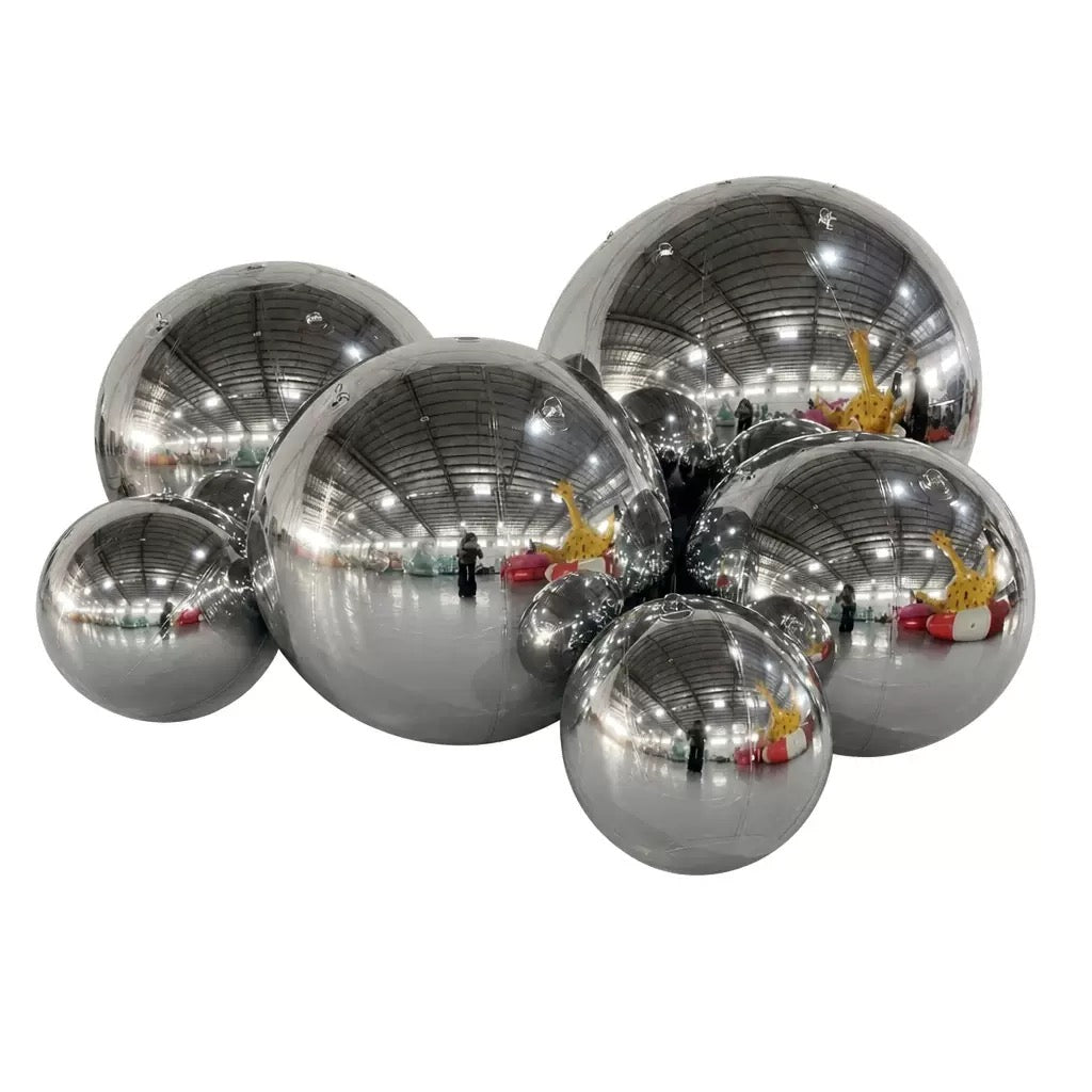 Large Silver Metallic Mirror Ball