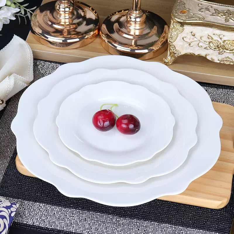 White Leaf Plate 10”