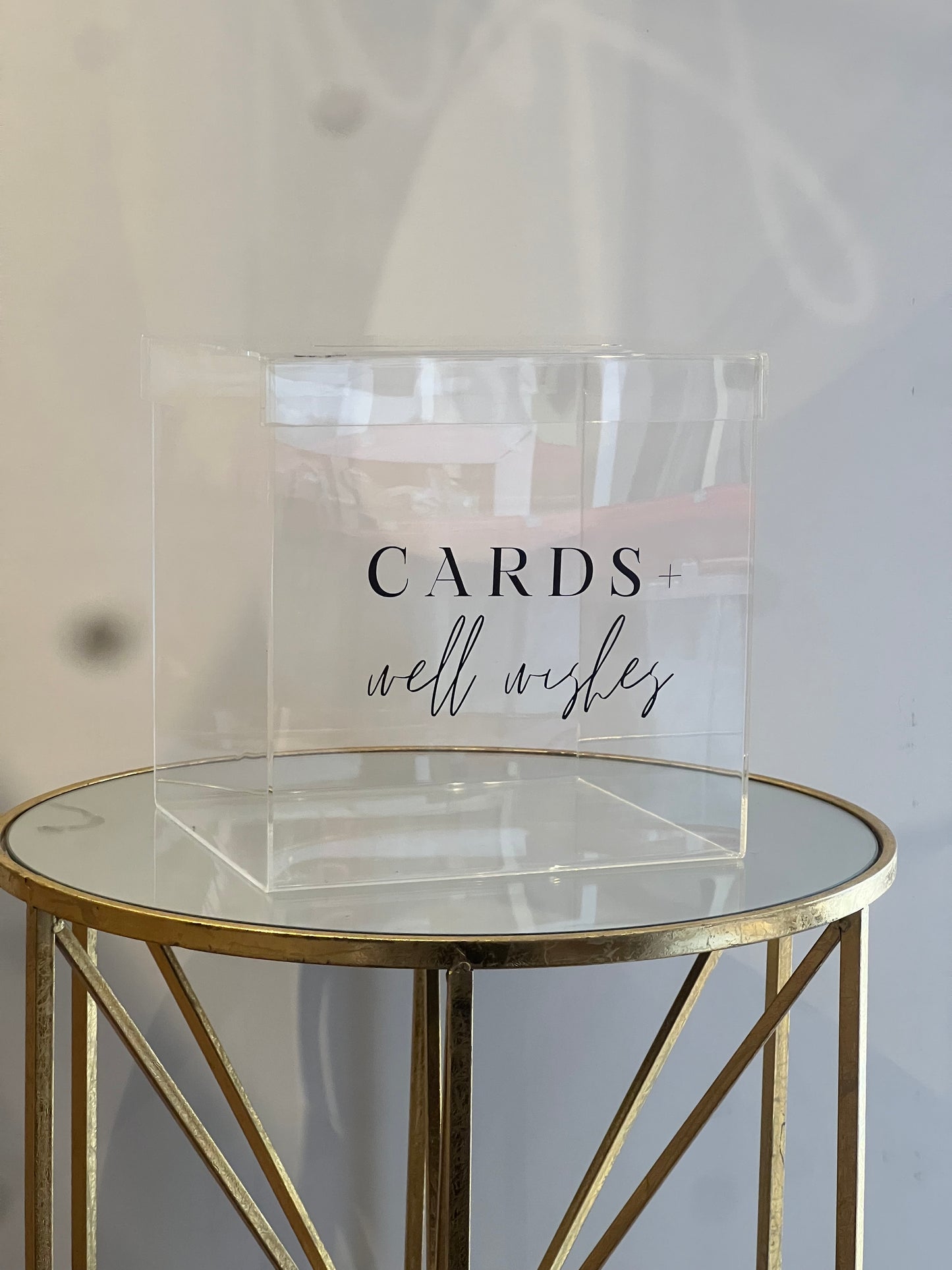 Elegant Acrylic Card Box for Wedding and Event Card Collection
