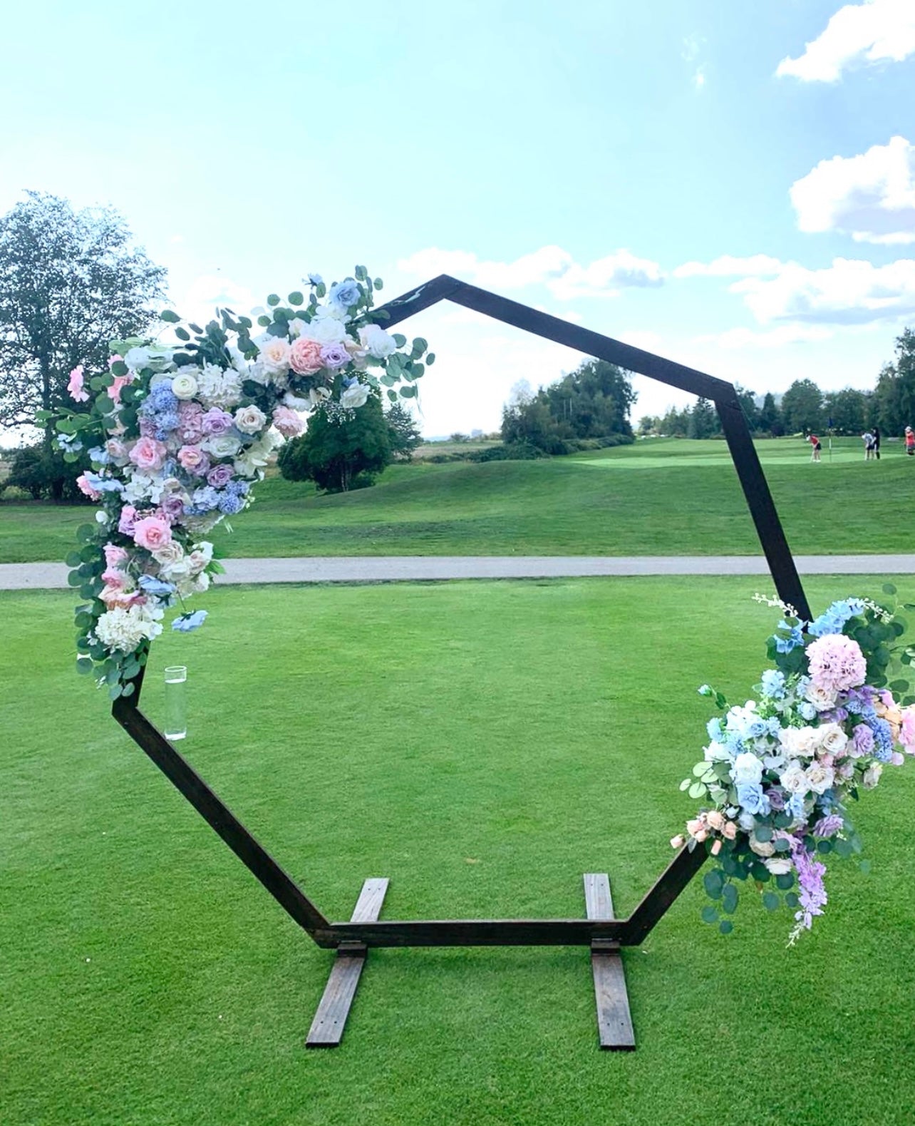 Dark Wooden Hexagon Arch