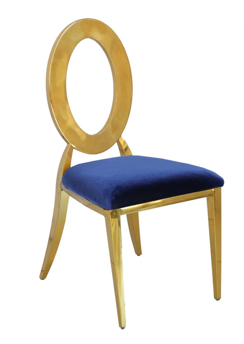 Royal Blue and Gold Dior Chair