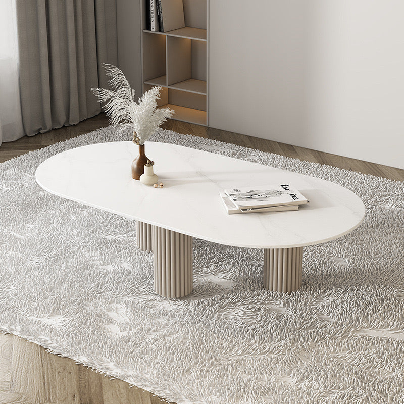 White Nordic Oval Table