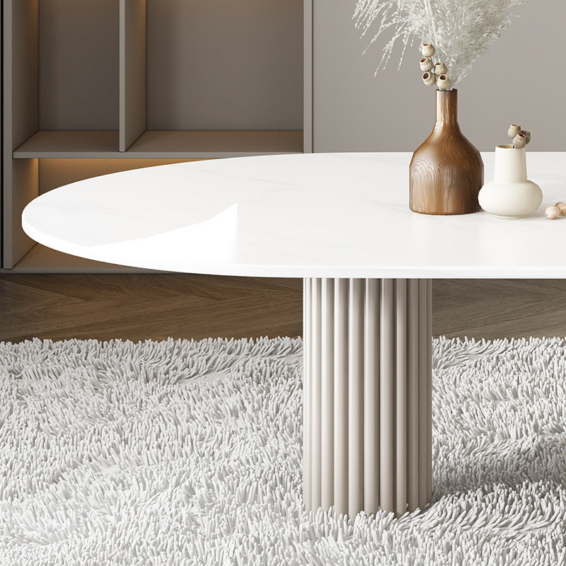 White Nordic Oval Table