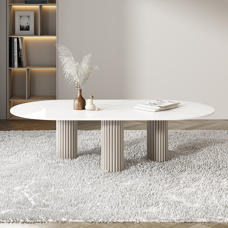 White Nordic Oval Table