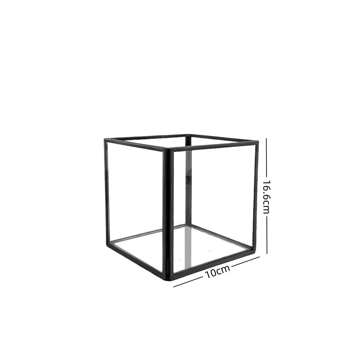 Set of 3 Glass Black Luxus Lantern