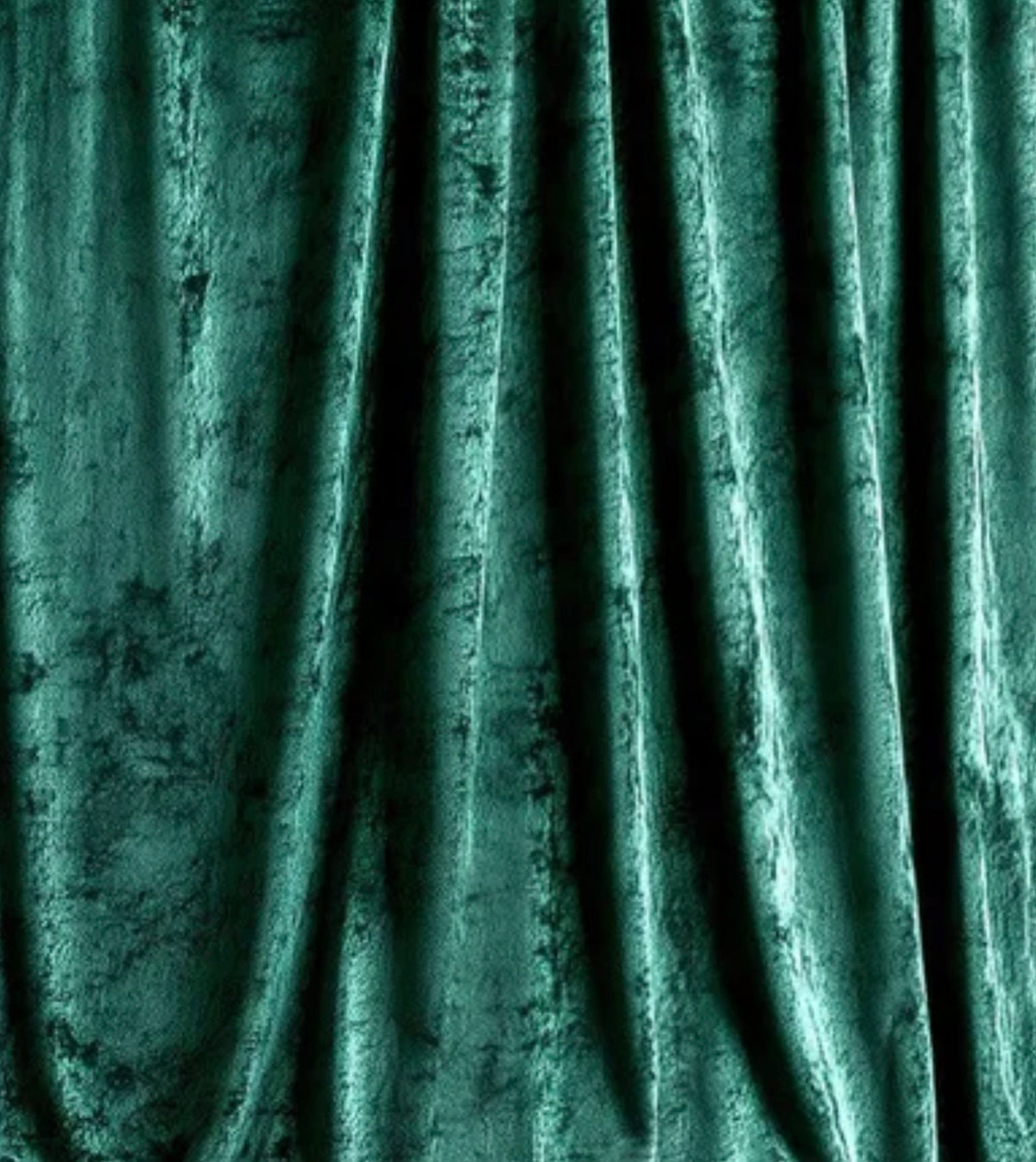 Emerald Green Crushed Velvet Drape