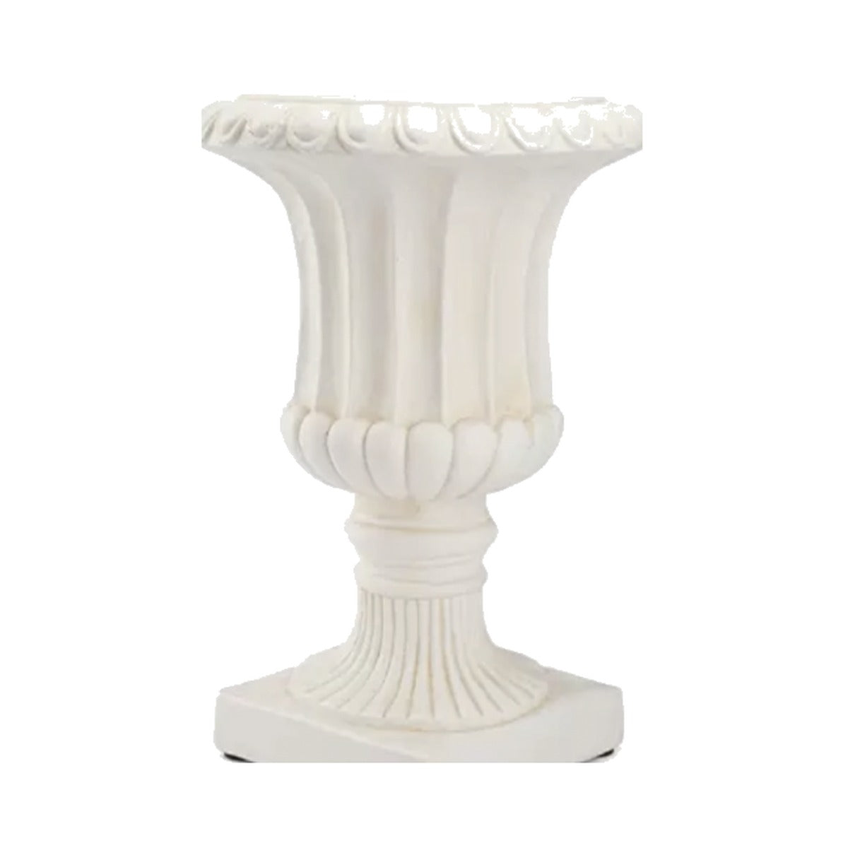 Medium White Roman Urn Vase