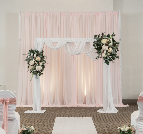 Powder Pink Chiffon Backdrop