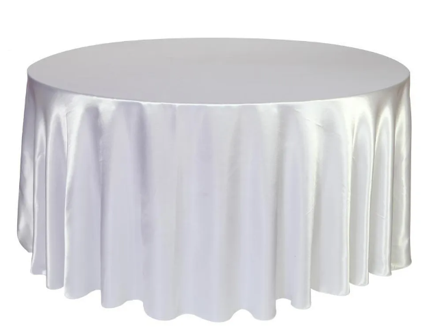 Satin White Overlay / Tablecloth