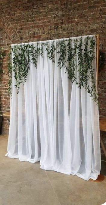 Customizable white chiffon draping for event decor.