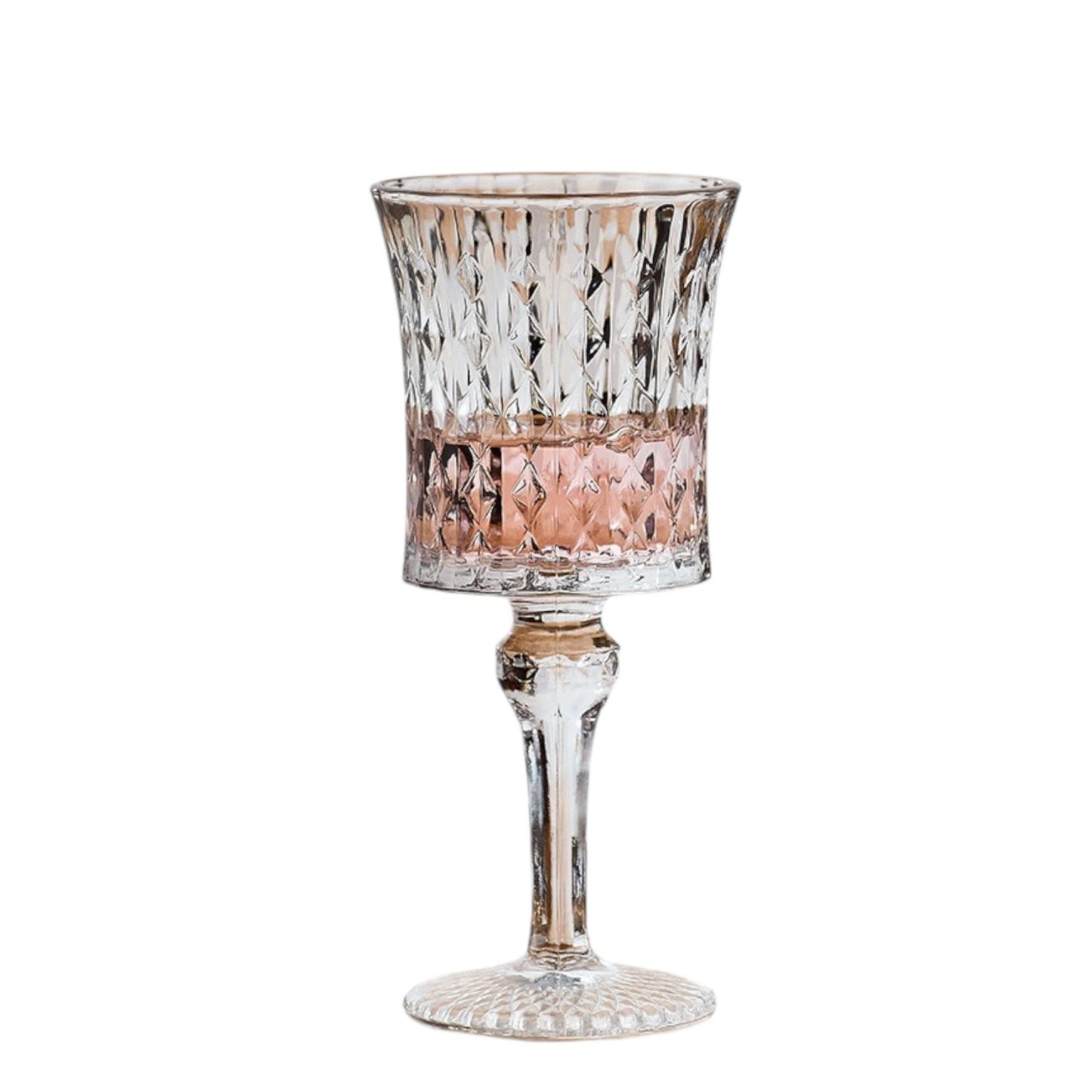 Crystal Cut Wine Glass - Short 225ml
