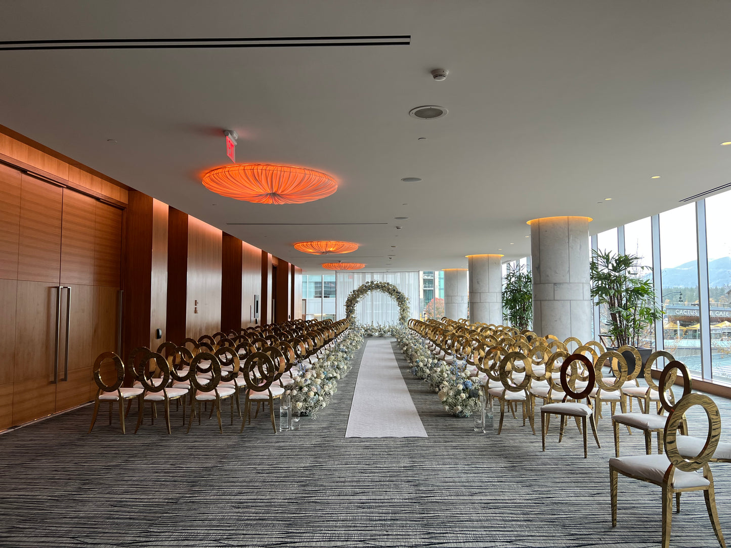 White and Gold Dior Chair