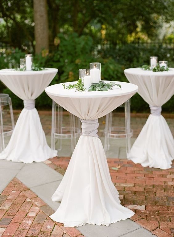 Tall Cocktail Table Linen with Tie