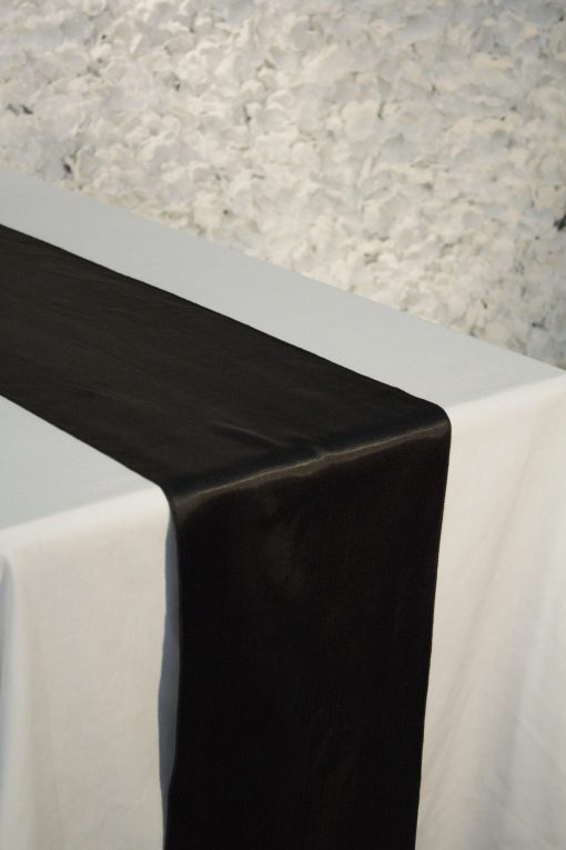 Black Satin Runner