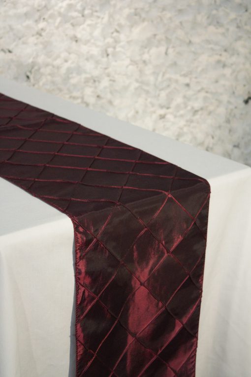 Burgandy Pintuck Runner