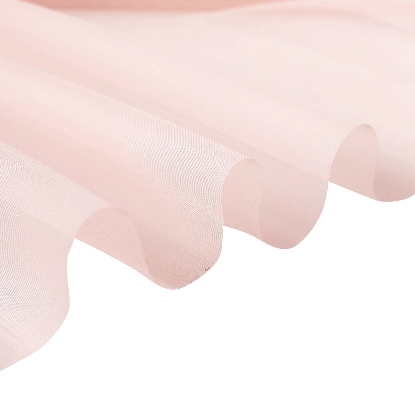 Close-up of Blush Chiffon Fabric for Event Backdrop Panel