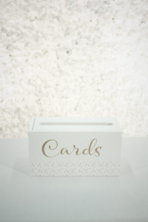 White Wood Card Box