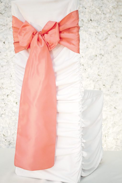 Coral Satin Sash