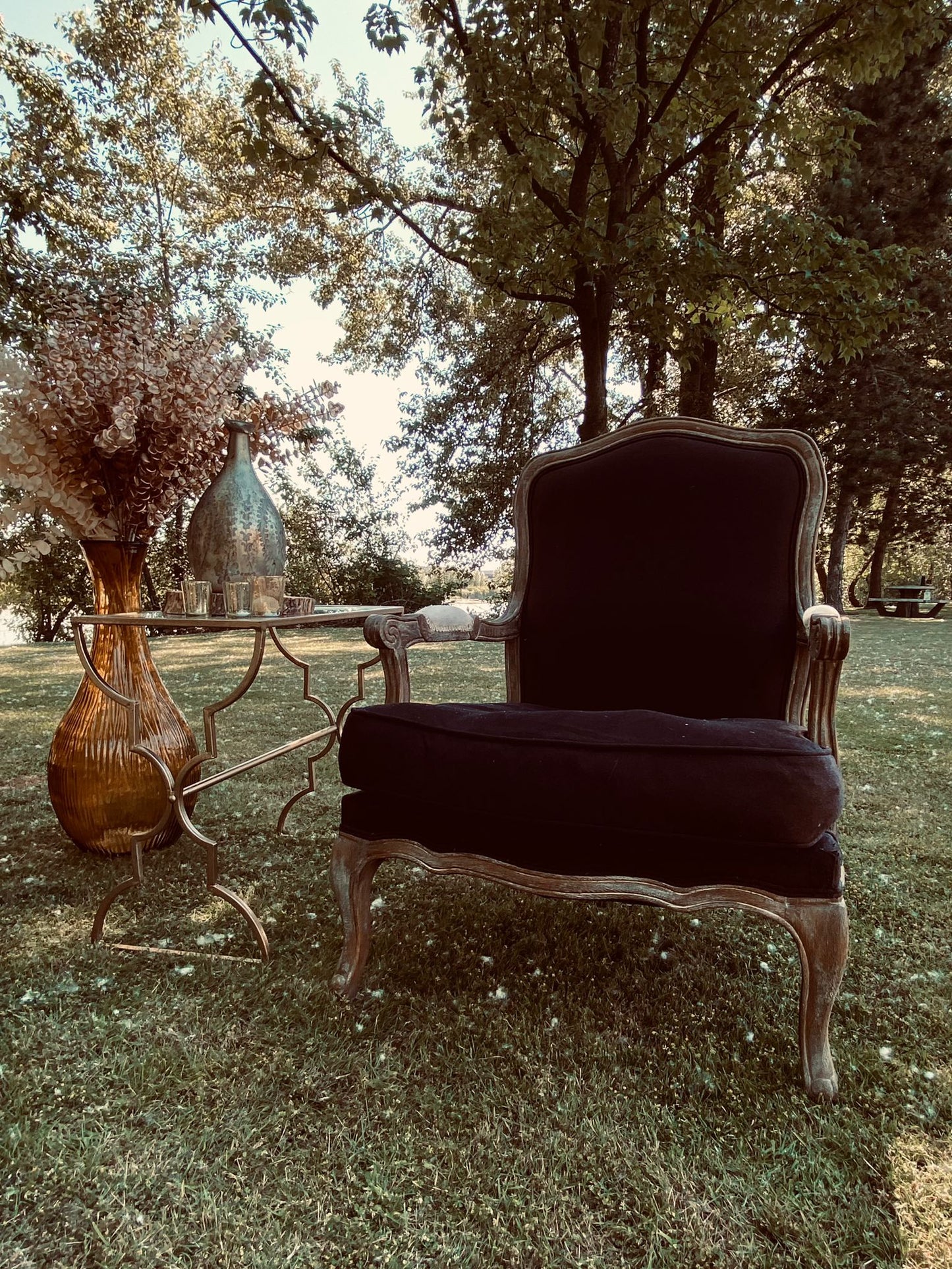 Gold Mirror Antique Table