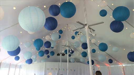 Blue Paper Lanterns
