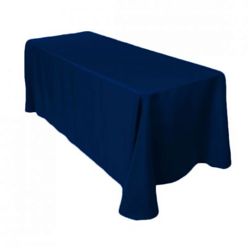 Navy Blue Polyester Linen