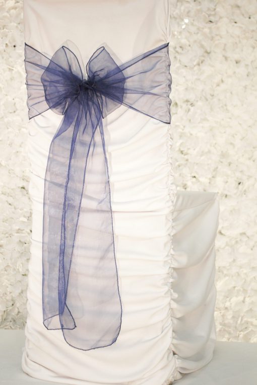 Navy Organza Sash