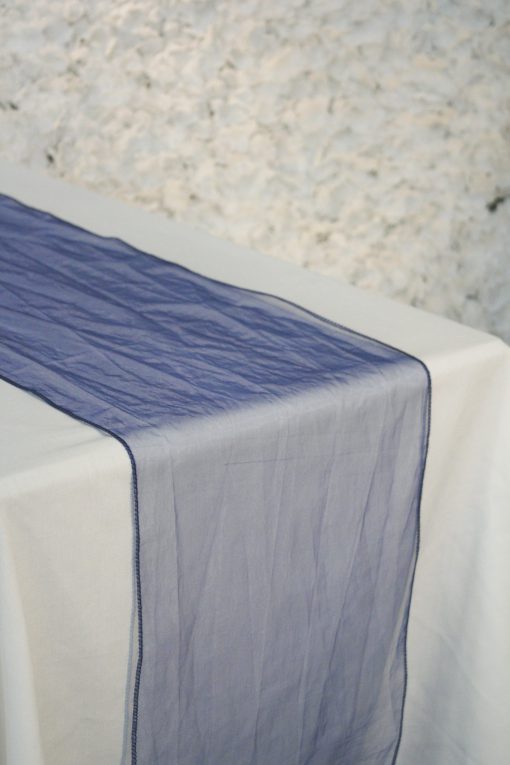 Navy Organza Runner