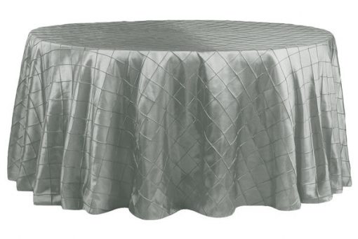 Pintuck Silver Overlay - 90″x90″