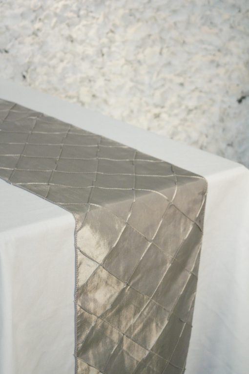 Silver Pintuck Runner