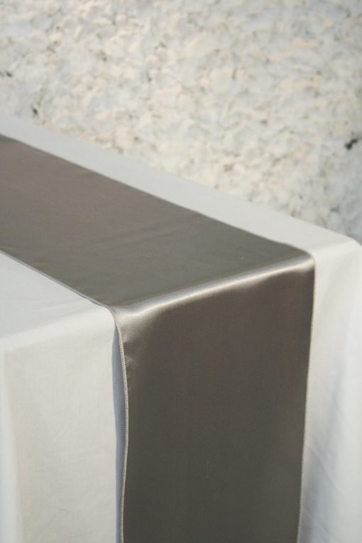 Silver Satin Runner