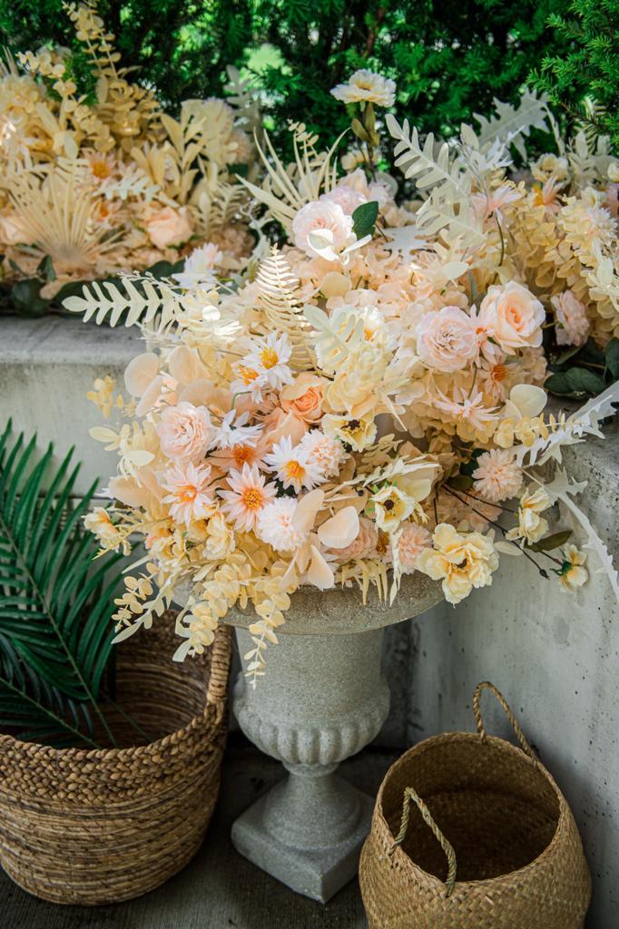 Peach Silk Arrangement