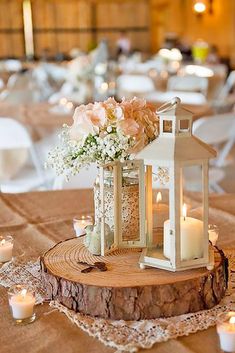 Wood Round Centrepiece