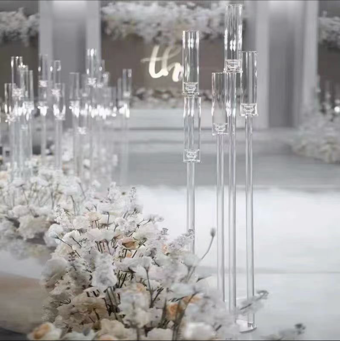 Tall Cascade Acrylic Candle Holder