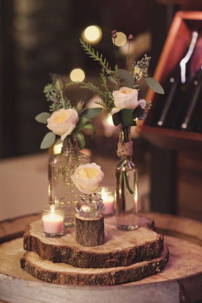 Wood Round Centrepiece