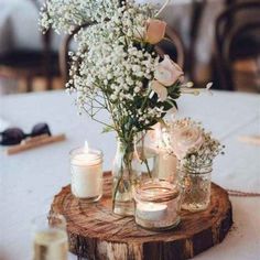 Wood Round Centrepiece
