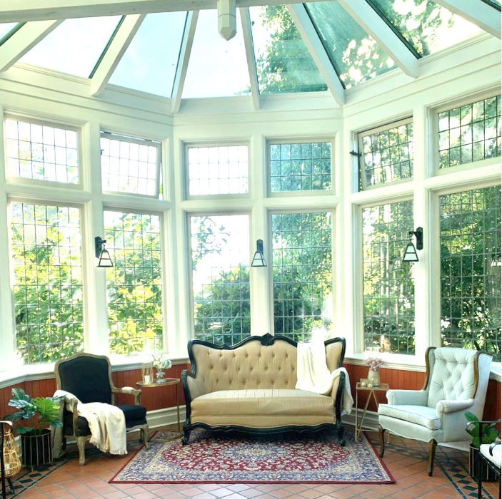 Close-up of the Gold Mirror Round Side Table with elegant gold frame and mirrored surface.