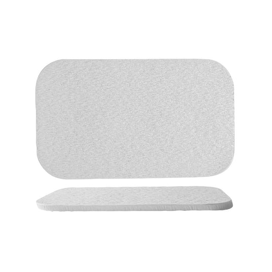 White Rectangle Stone Serving Plate 15.4”