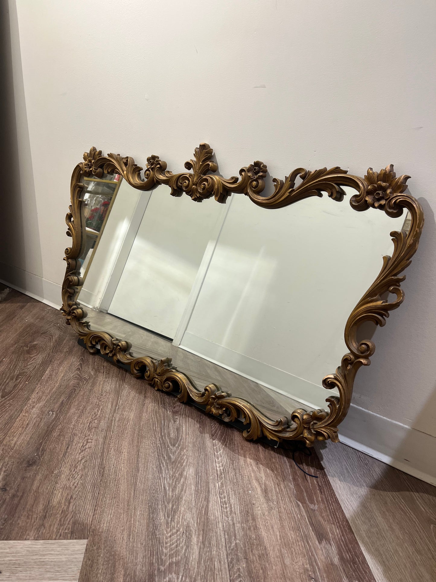 Large Ornate Vintage Gold Mirror