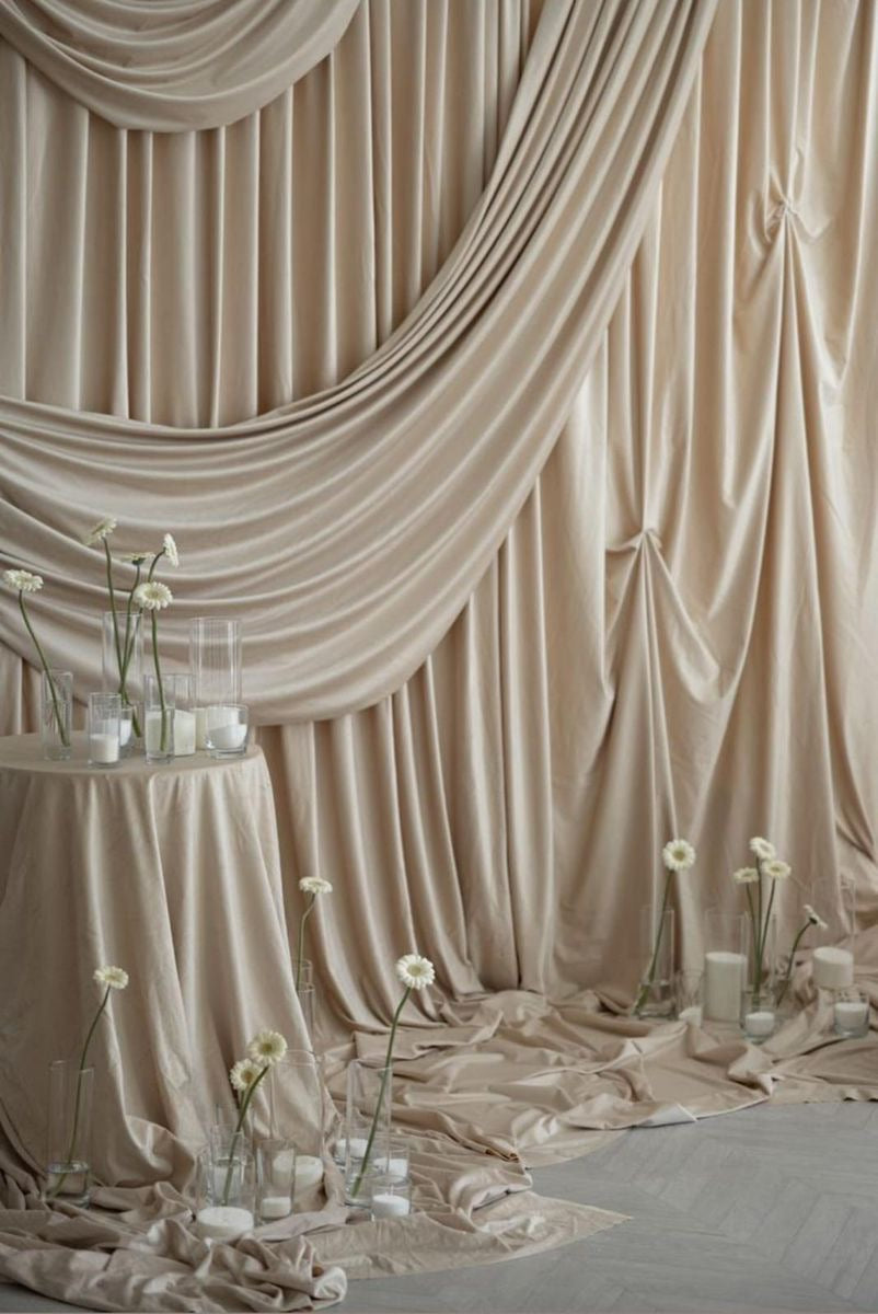 Coffee Chiffon Draping
