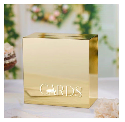 Gold Acrylic Card Box