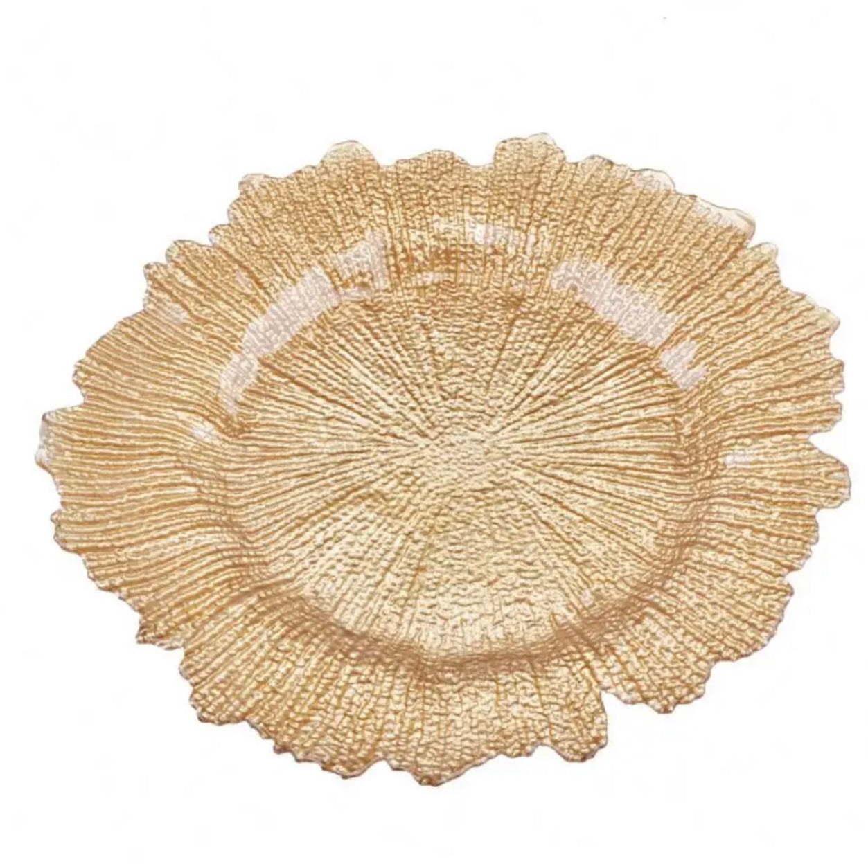 Acrylic Gold Leaf Charger Plate