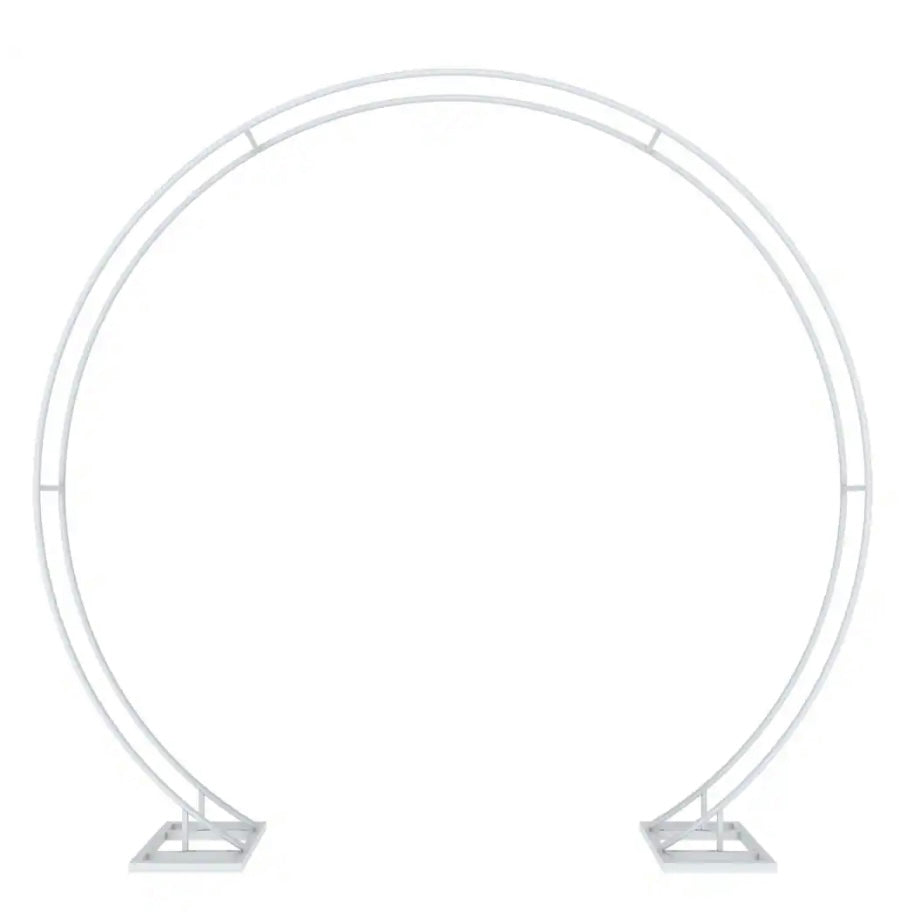 White Double Layer Round Arch