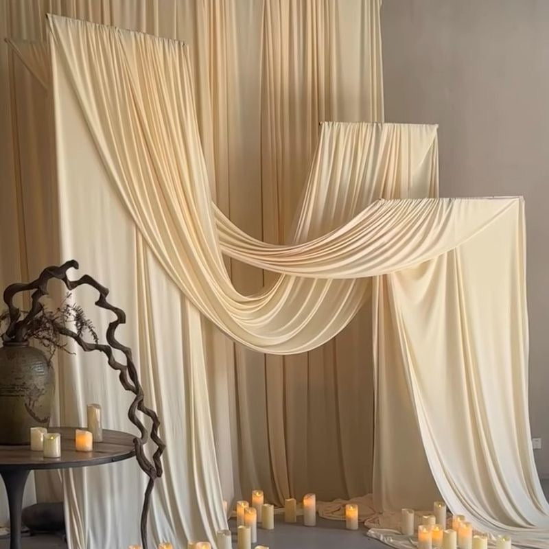 Ivory Chiffon Draping