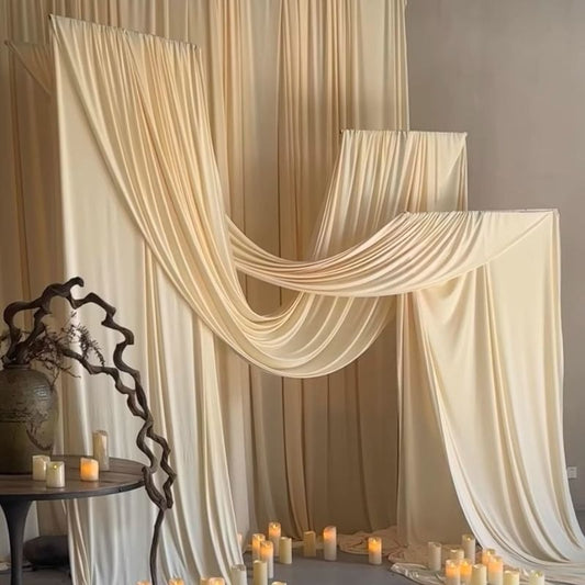 Ivory Chiffon Draping