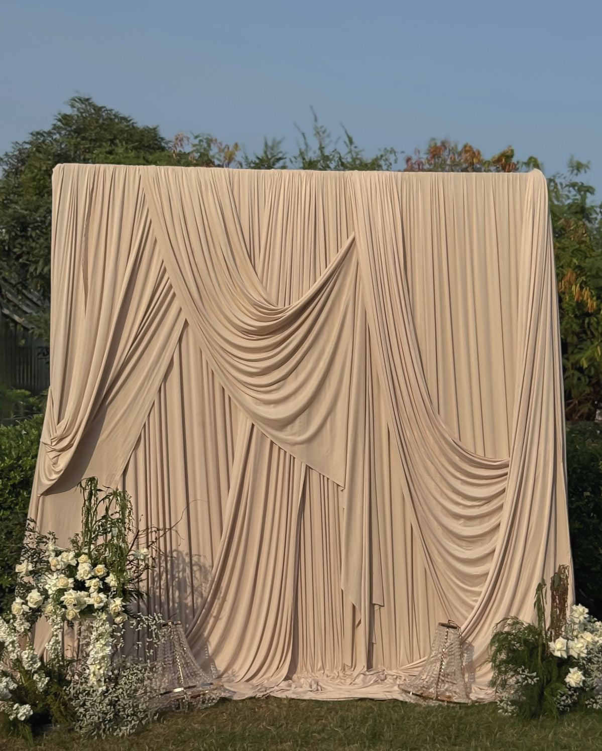 Coffee Chiffon Draping