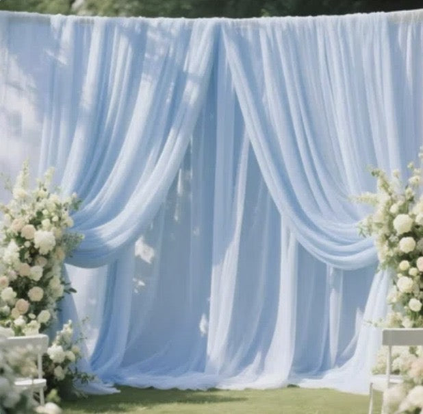 Light Blue Chiffon Backdrop